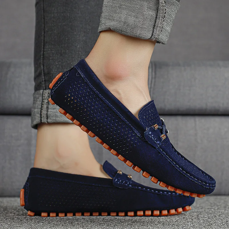 Alessio Perforated Leather Loafers - Image 3