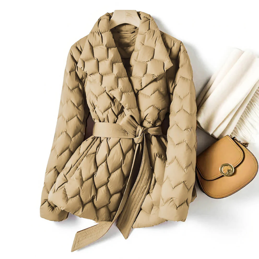 Amara Quilted Down Coat - Image 6