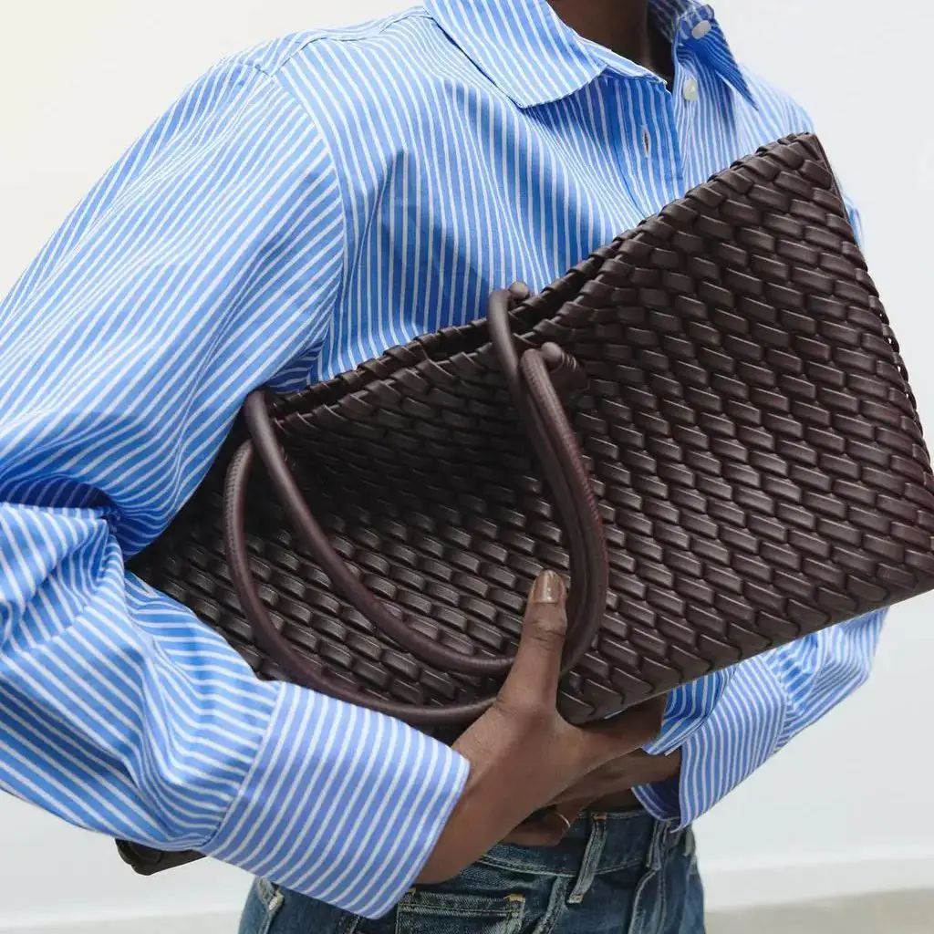 Arvella Woven Leather Handbag - Image 6