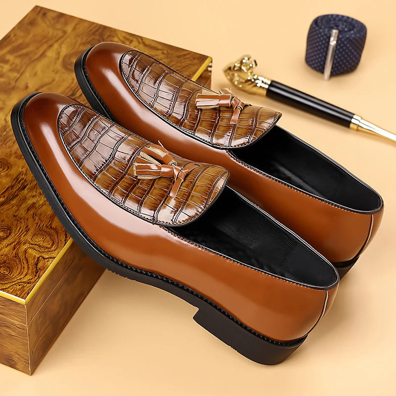 Belforte Croc-Embossed Tassel Loafer - Image 3