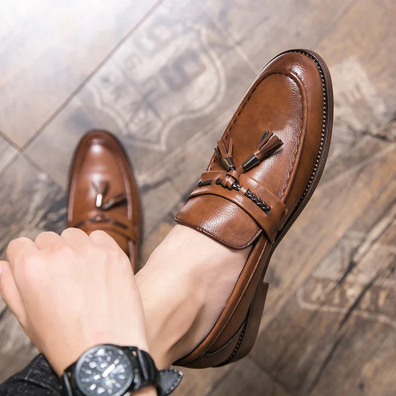 Windsor Leather Tassel Loafers - Image 10