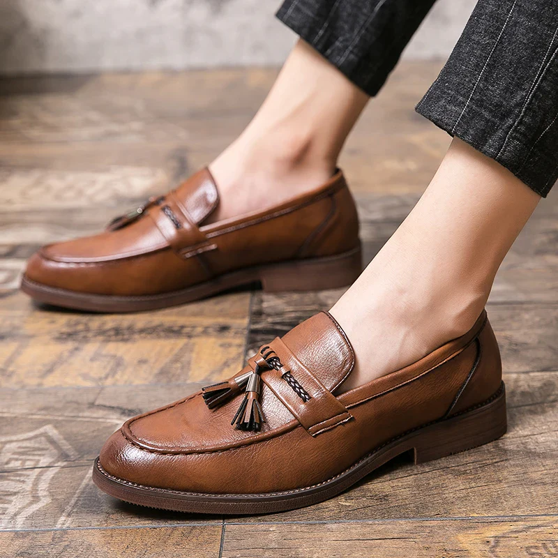 Windsor Leather Tassel Loafers - Image 4