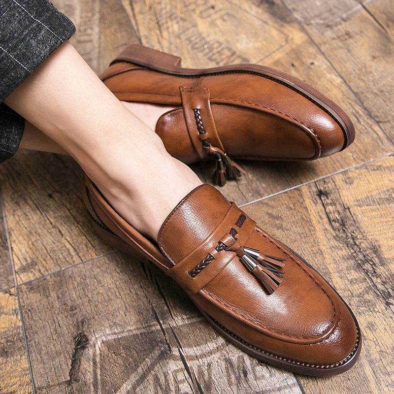 Windsor Leather Tassel Loafers - Image 6