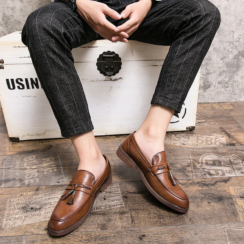 Windsor Leather Tassel Loafers - Image 9