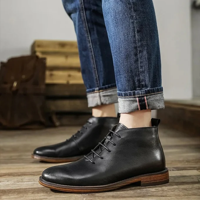 Camden Handcrafted Leather Ankle Boot - Image 12