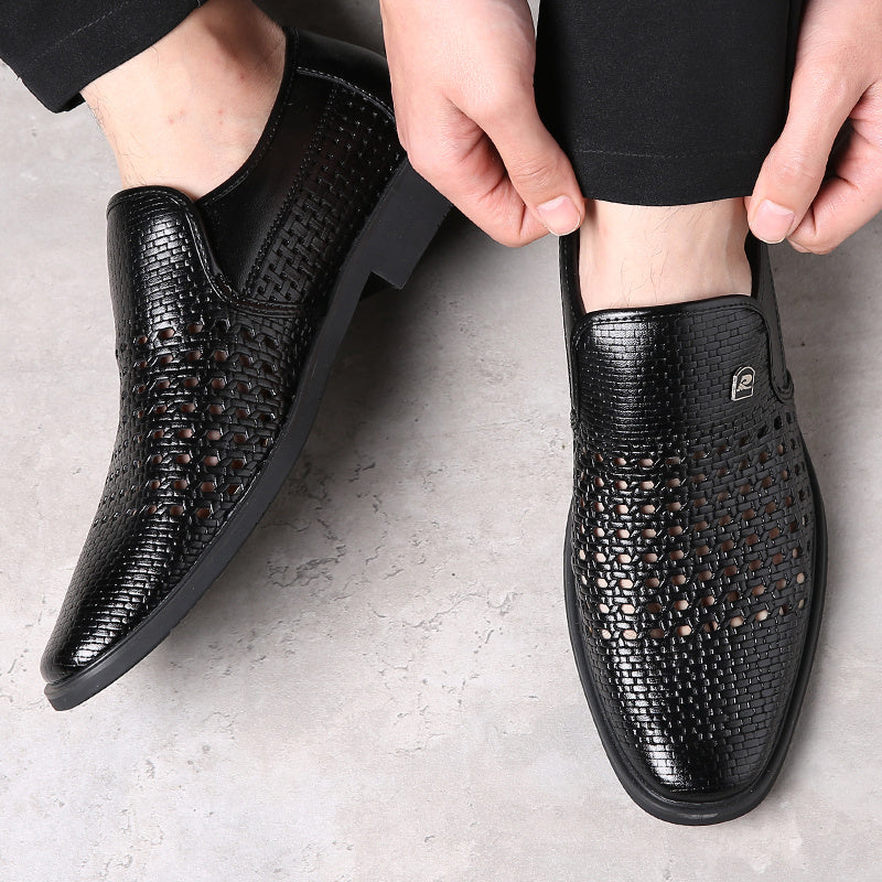 Carrington Perforated Leather Loafers - Image 10