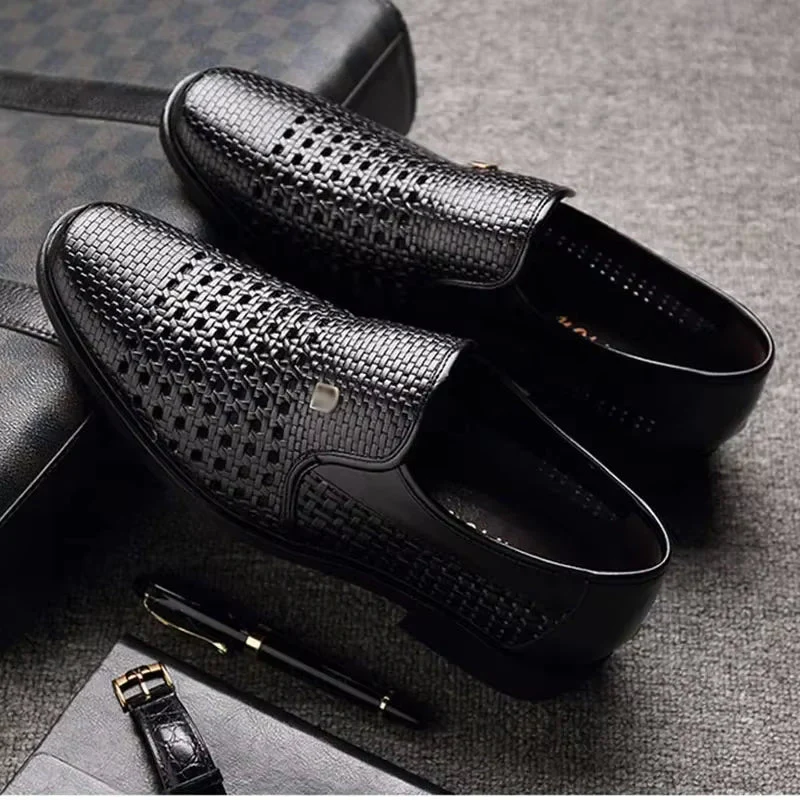 Carrington Perforated Leather Loafers - Image 11