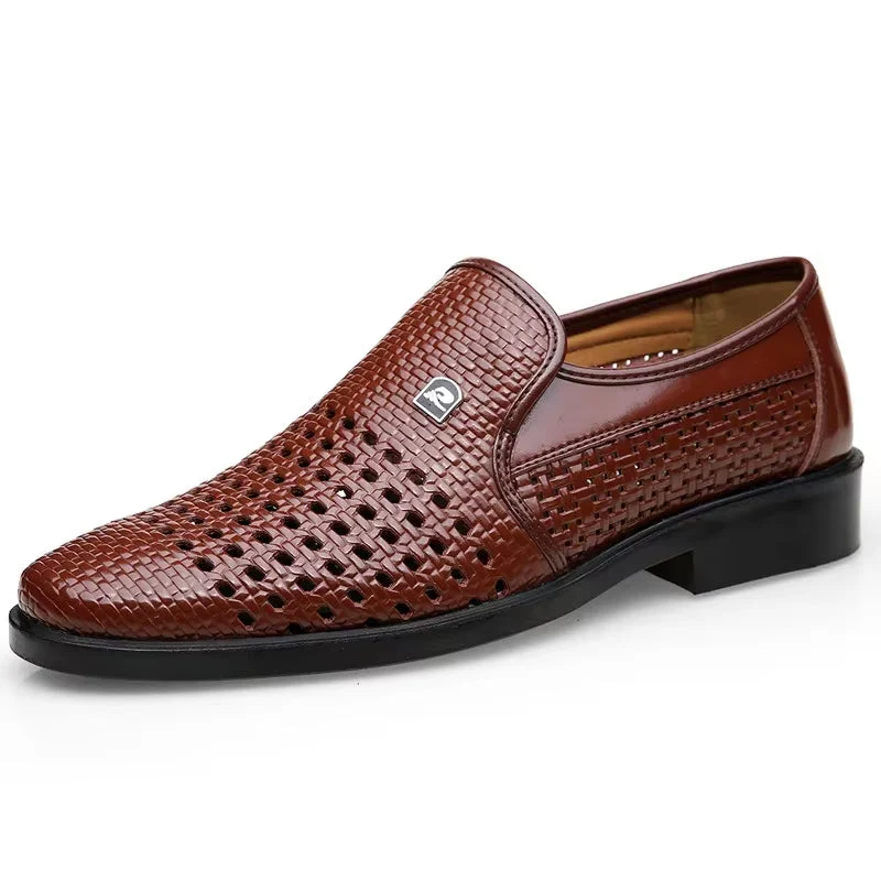 Carrington Perforated Leather Loafers - Image 12