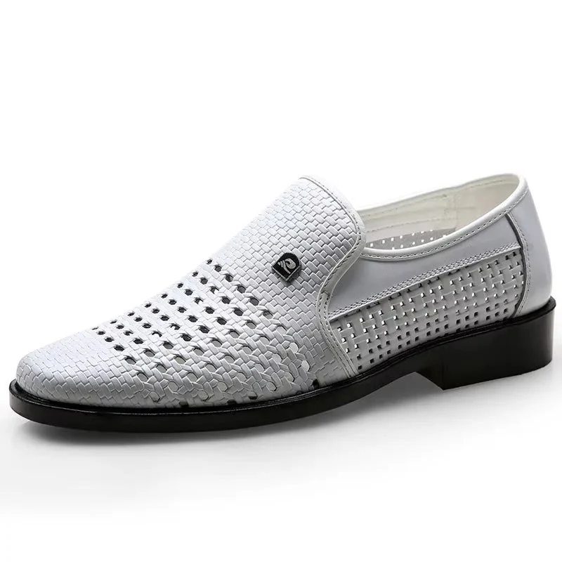 Carrington Perforated Leather Loafers - Image 15