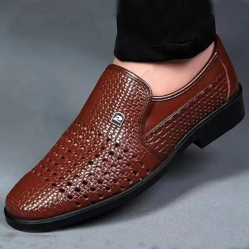 Carrington Perforated Leather Loafers - Image 2