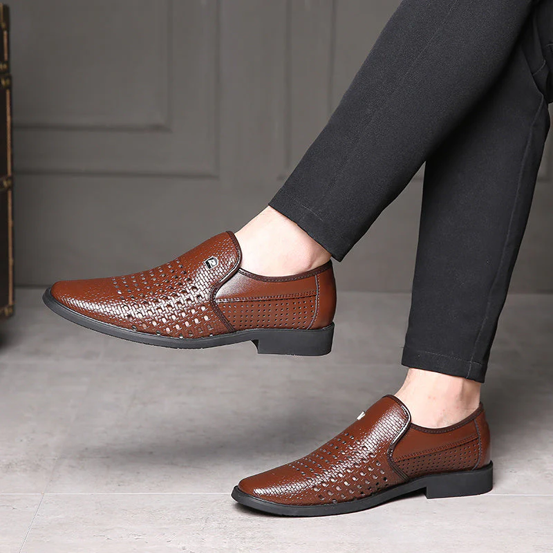 Carrington Perforated Leather Loafers - Image 4