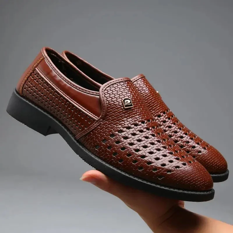 Carrington Perforated Leather Loafers - Image 5