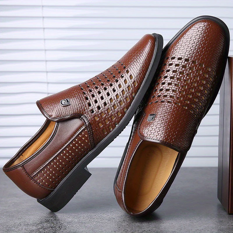 Carrington Perforated Leather Loafers - Image 6