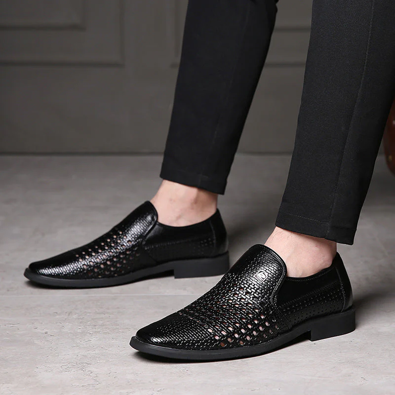 Carrington Perforated Leather Loafers - Image 7