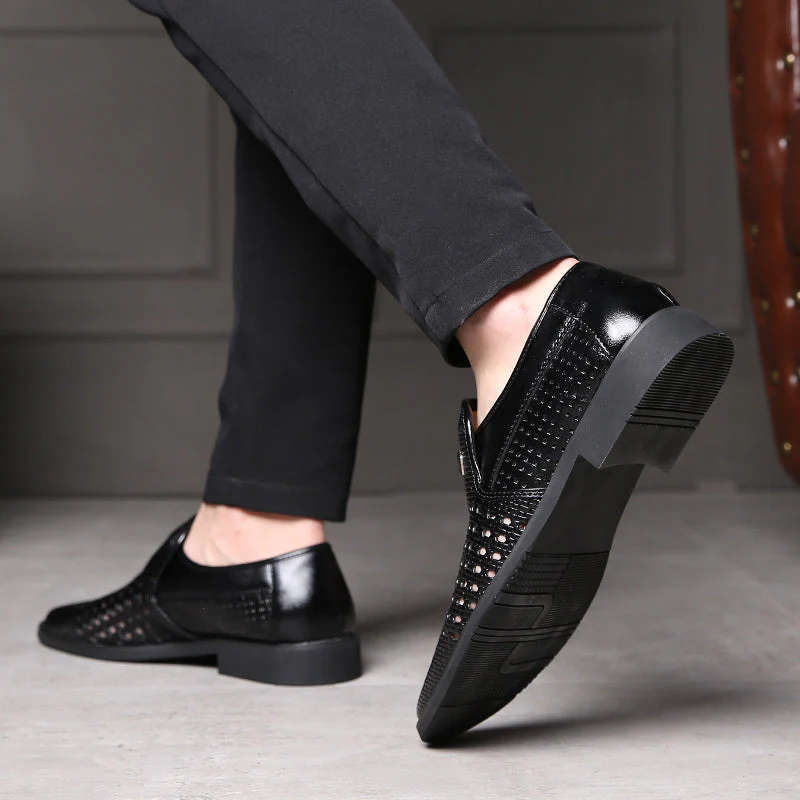 Carrington Perforated Leather Loafers - Image 8