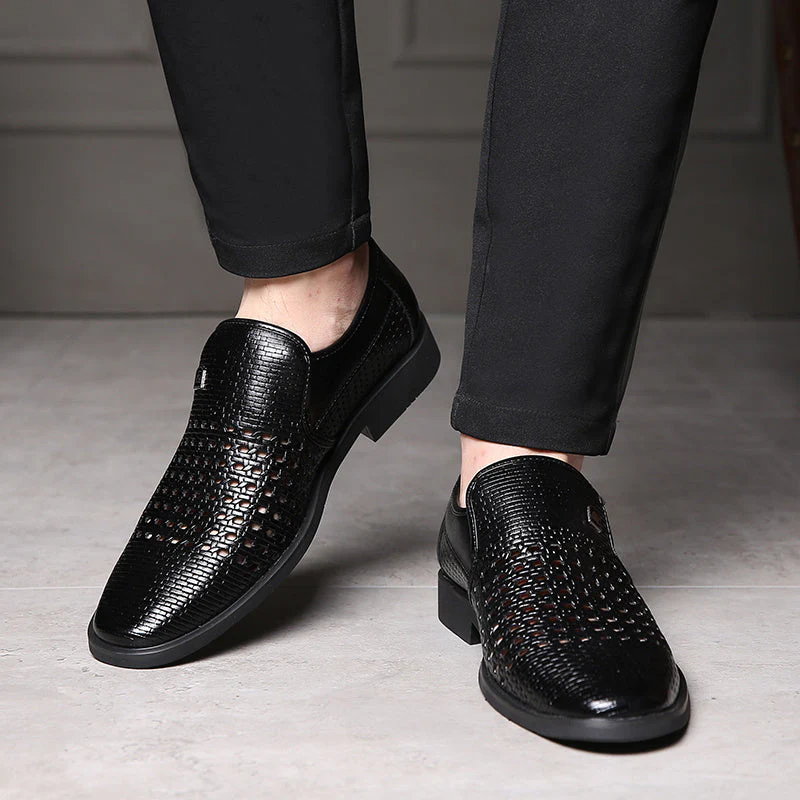 Carrington Perforated Leather Loafers - Image 9