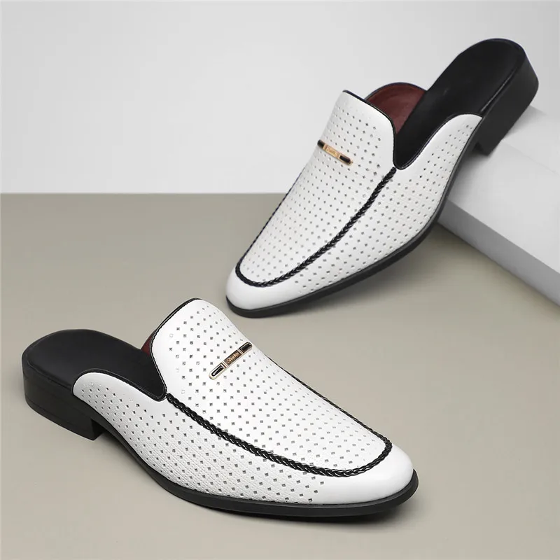Carvelli Prestige Perforated Mules - Image 4