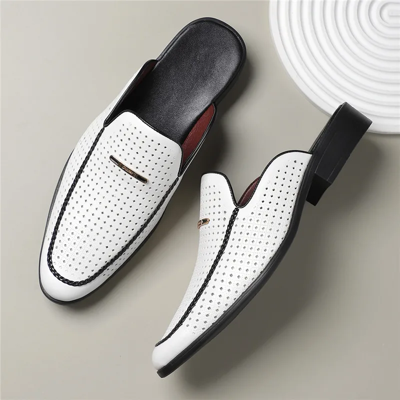 Carvelli Prestige Perforated Mules - Image 5
