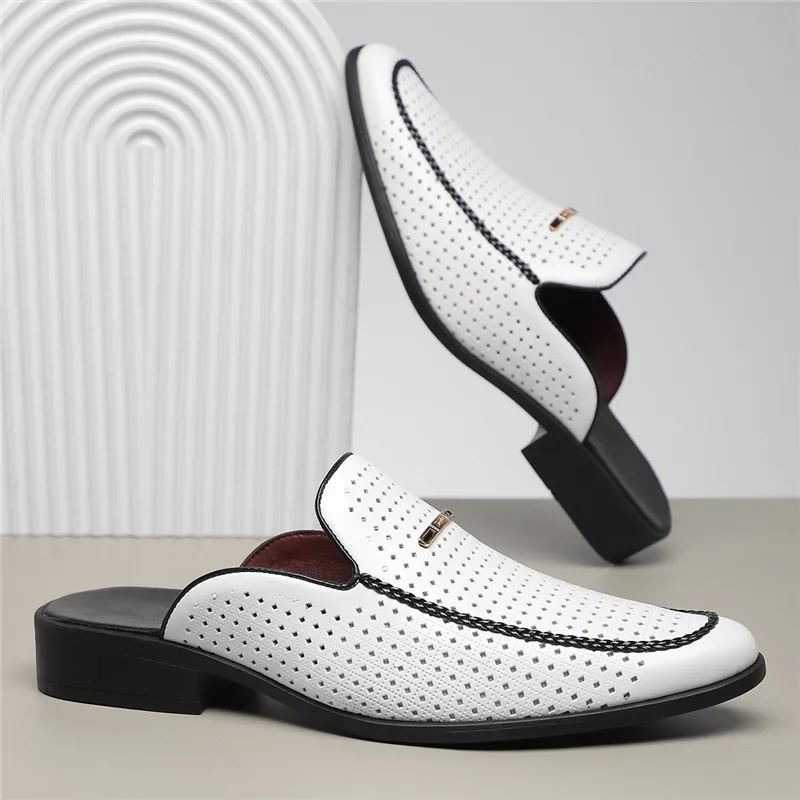 Carvelli Prestige Perforated Mules - Image 6