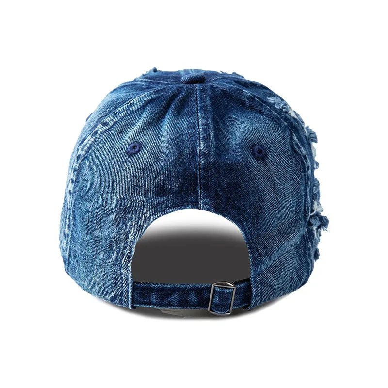 Cavani Distressed Denim Cap - Image 3