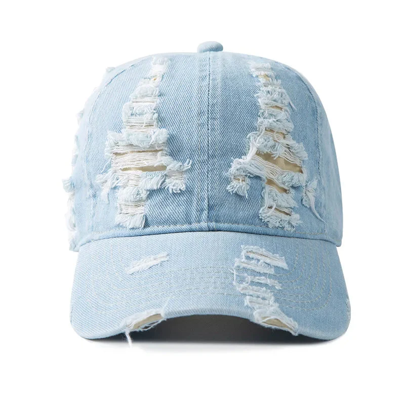Cavani Distressed Denim Cap - Image 6