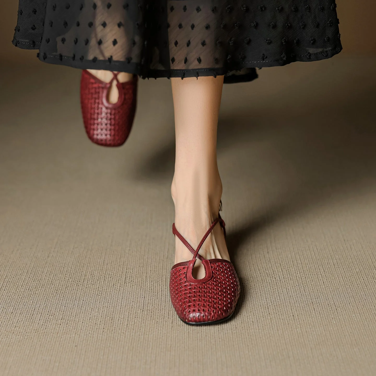 Cecilia Italian Leather Slingbacks - Image 3