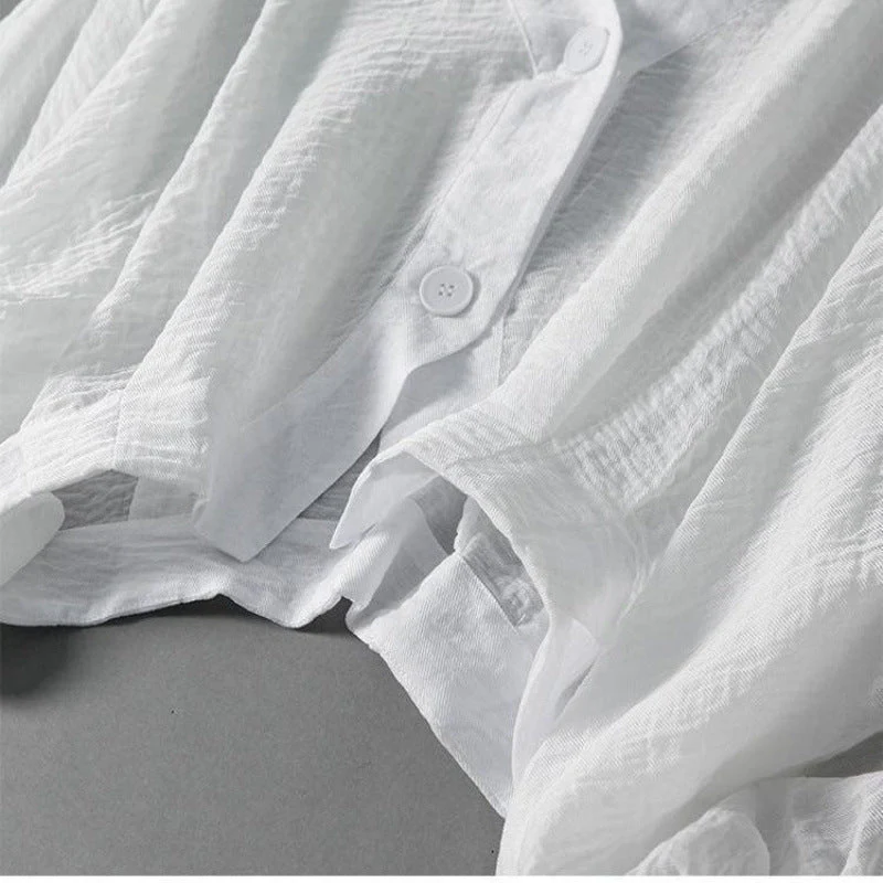 Céline Draped Linen Top - Image 3