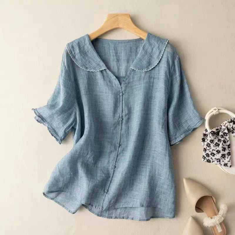 CÉLINE LINEN BLOUSE - Image 3