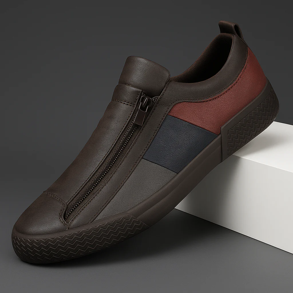 Corvin Street Zip Leather Sneaker - Image 10
