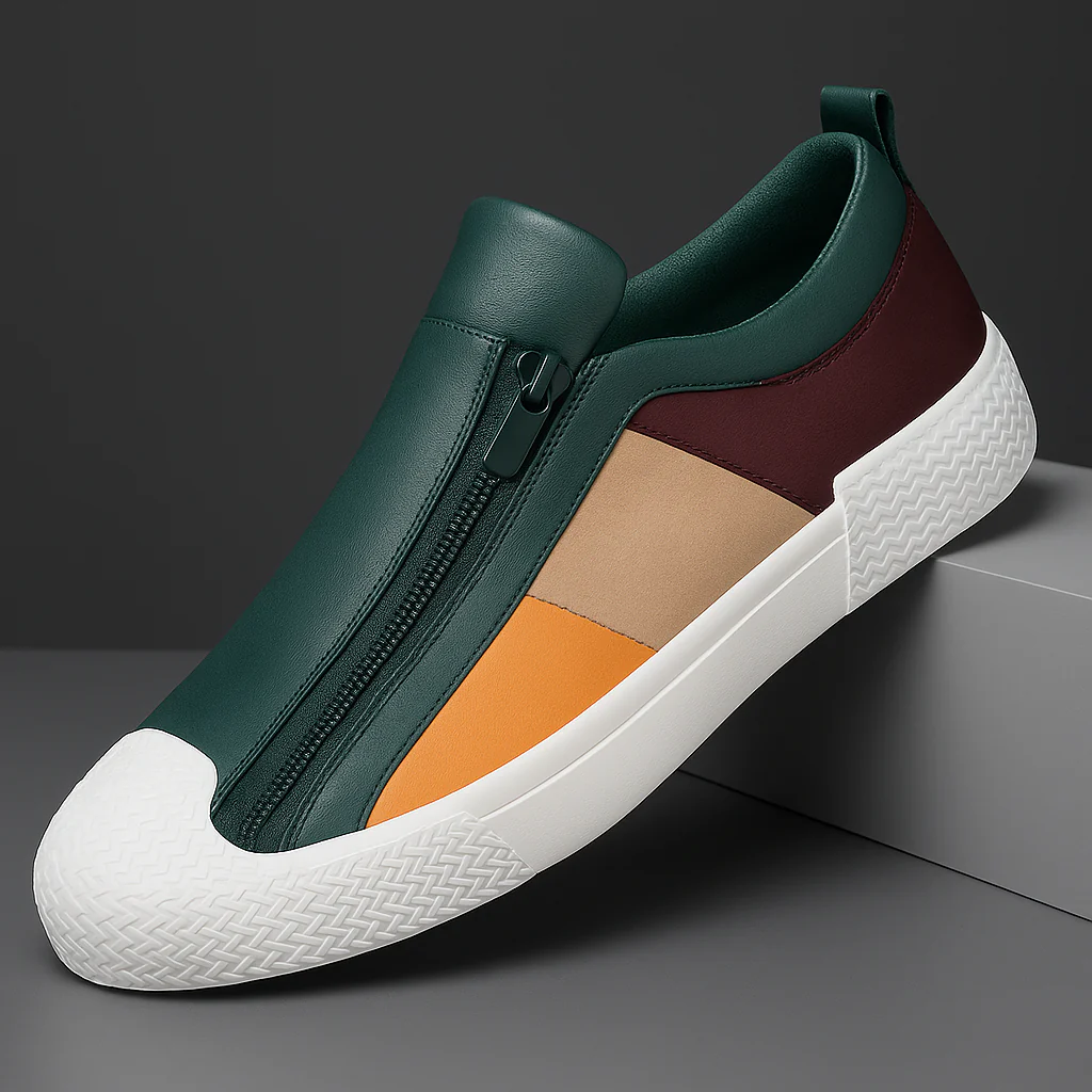 Corvin Street Zip Leather Sneaker - Image 11
