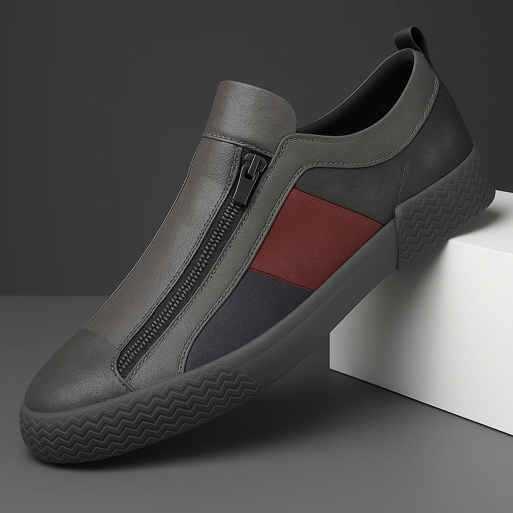 Corvin Street Zip Leather Sneaker - Image 12