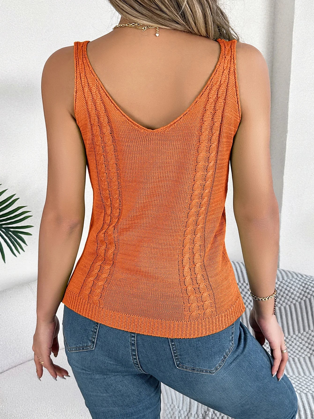 Ella Chevron Knit Tank Top - Image 4