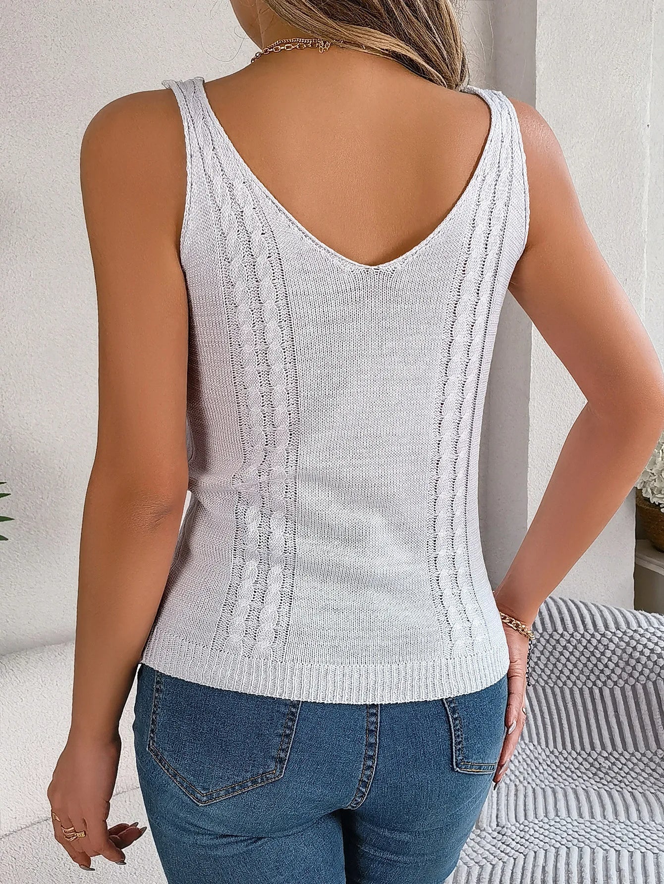 Ella Chevron Knit Tank Top - Image 5