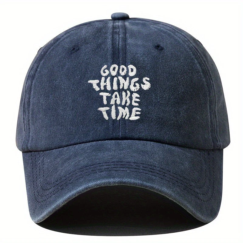 Good Things Take Time Washed Cap - Image 5