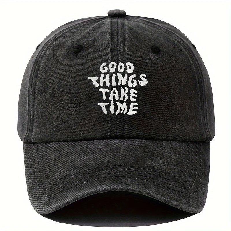 Good Things Take Time Washed Cap - Image 6