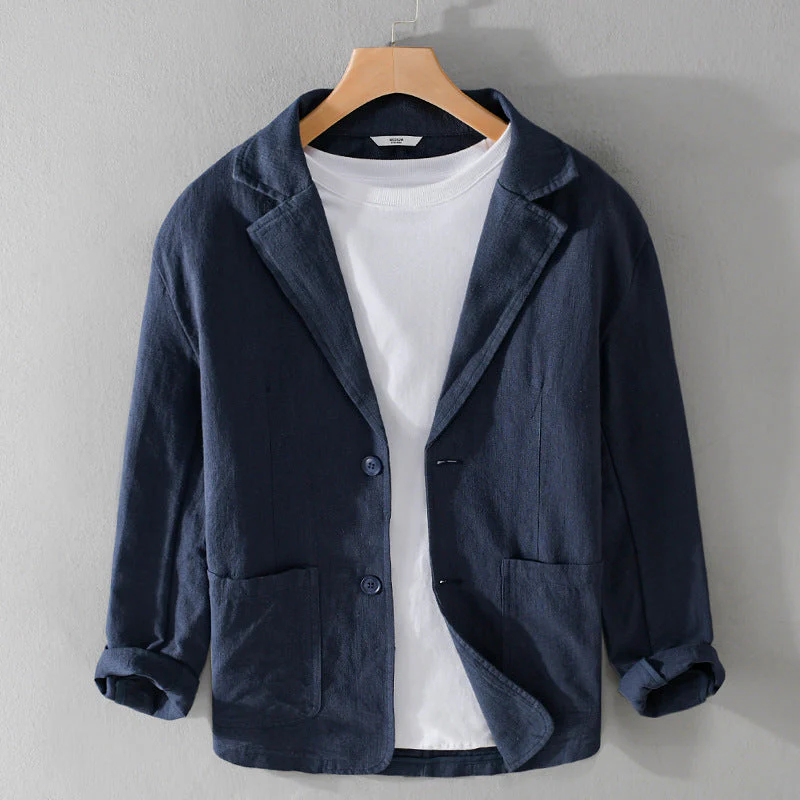 Hampton Dusk Linen Blazer - Image 7