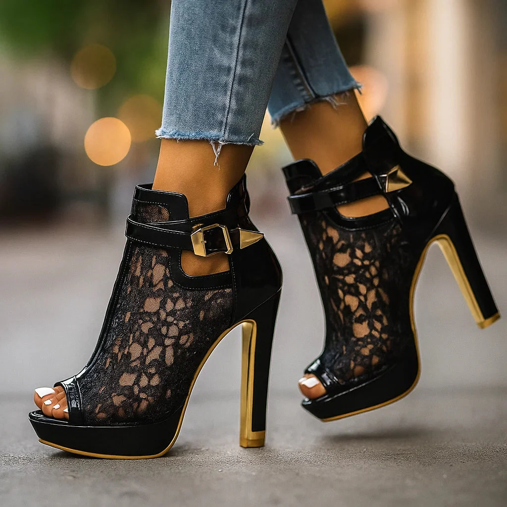 Isabella Lace Heels - Image 7
