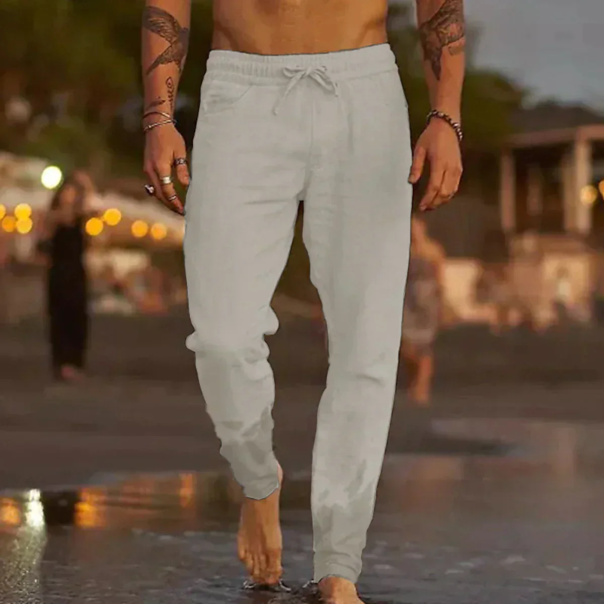 Jaxon Casual Linen Pants - Image 3