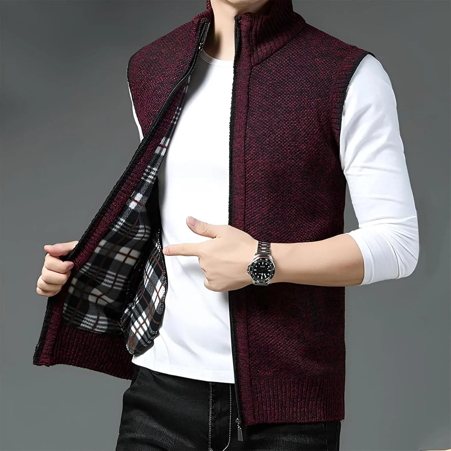 Kensington  Wool Full-Zip Vest - Image 8