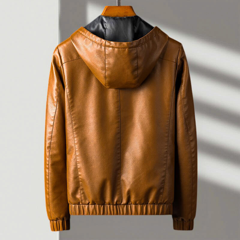 Kensley Hooded Leather Jacket - Image 2