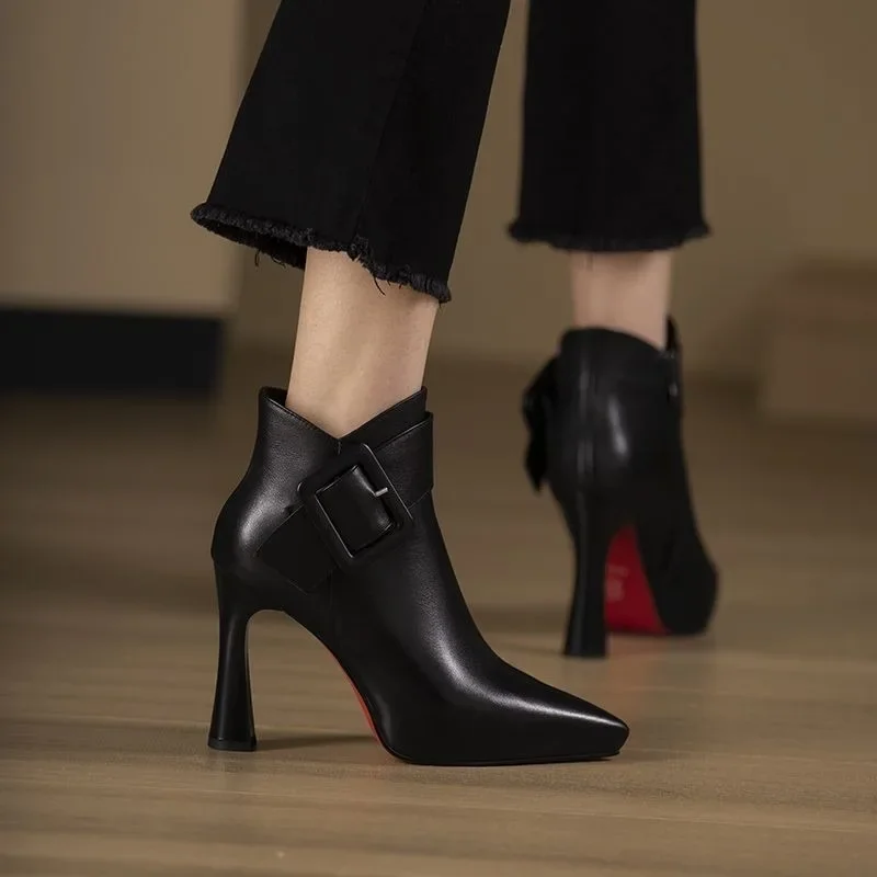 Liora Buckle Heel Boots - Image 4