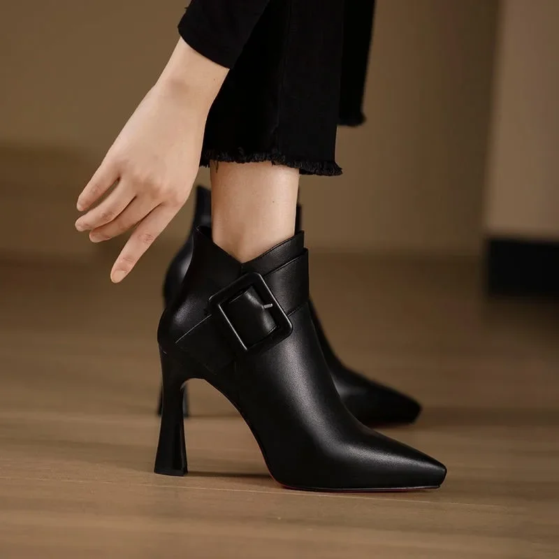 Liora Buckle Heel Boots - Image 6