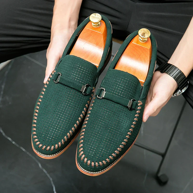Lugano Handstitched Suede Loafers - Image 10