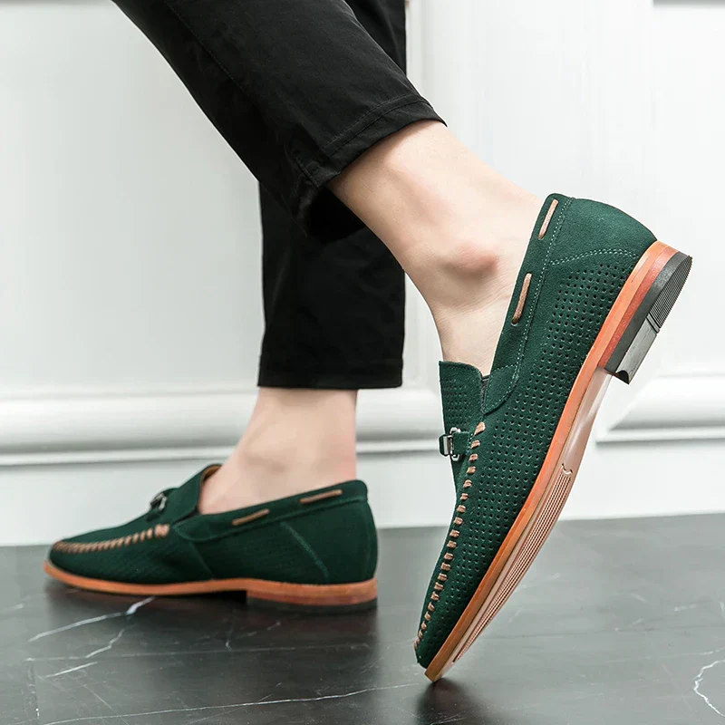 Lugano Handstitched Suede Loafers - Image 11