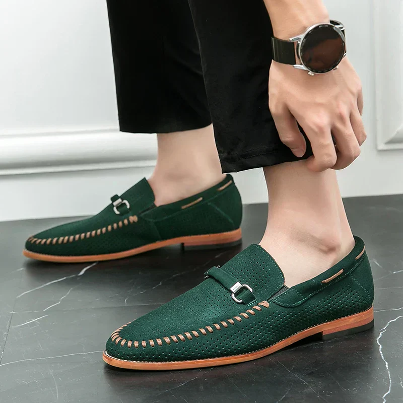Lugano Handstitched Suede Loafers - Image 12