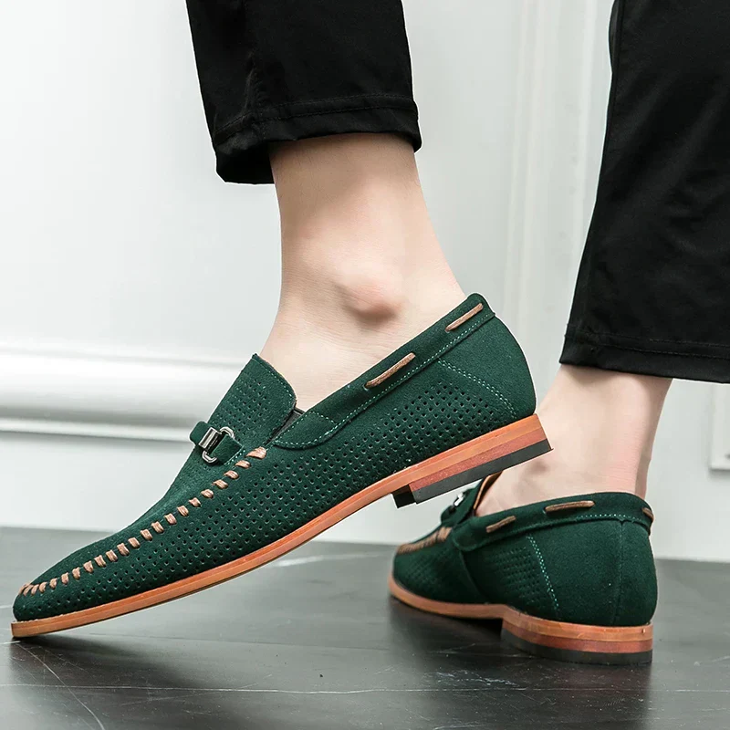 Lugano Handstitched Suede Loafers - Image 13