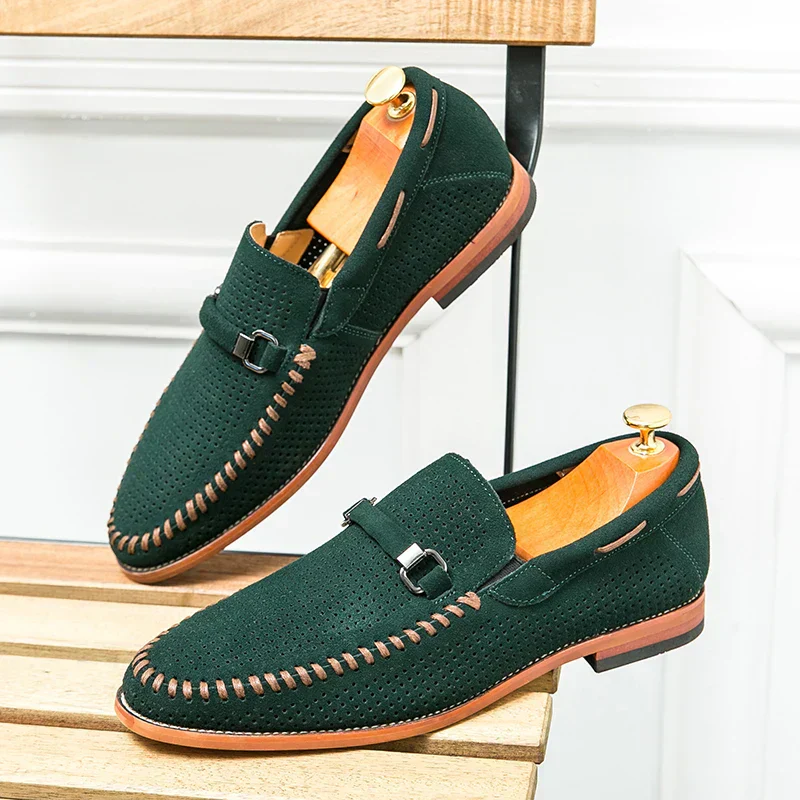 Lugano Handstitched Suede Loafers - Image 9