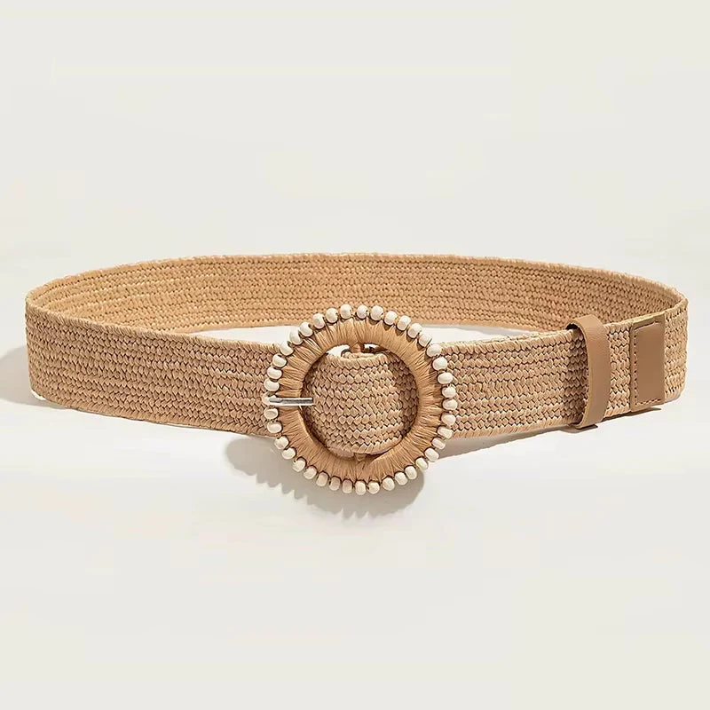 Marais Circle Raffia Belt - Image 3