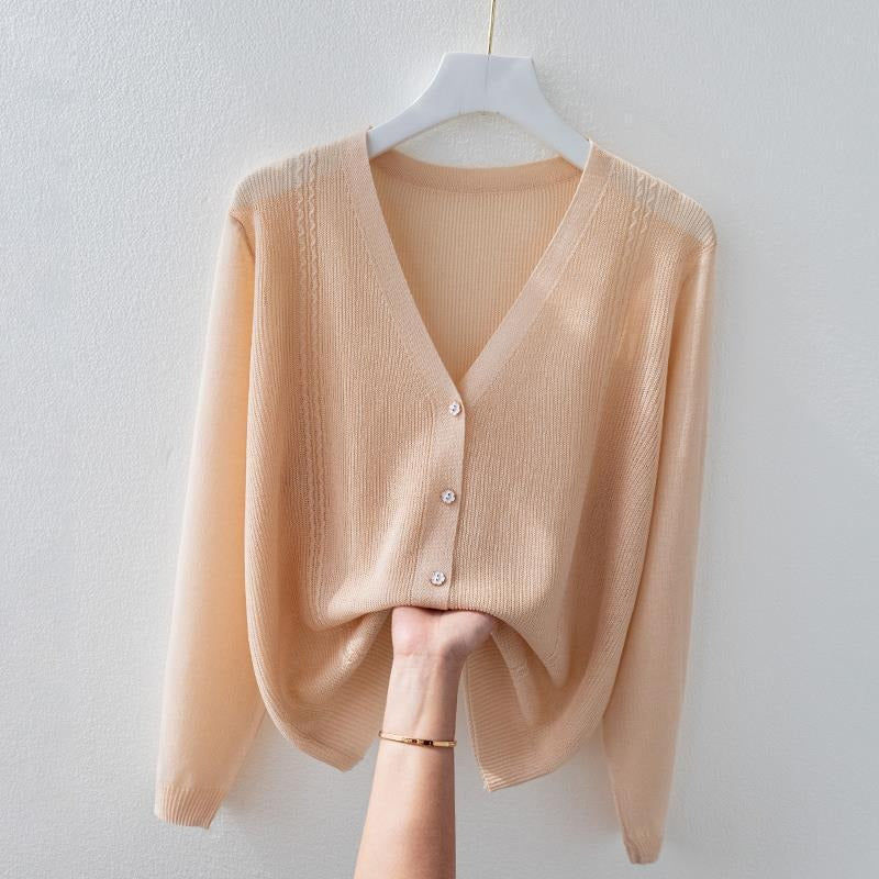 Mariah Knit Silk Cardigan - Image 3
