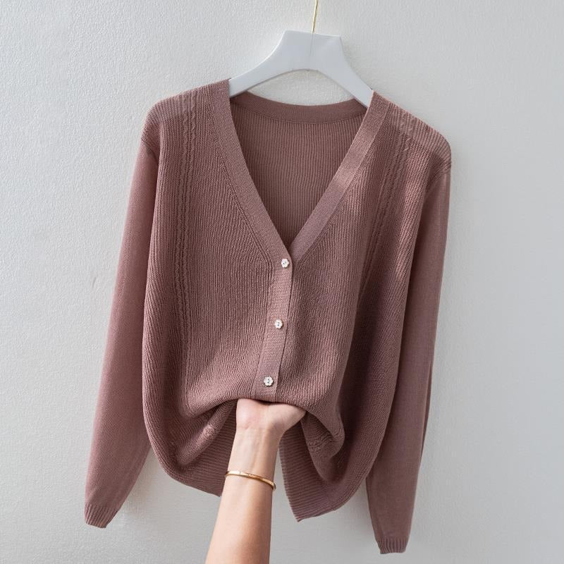 Mariah Knit Silk Cardigan - Image 4